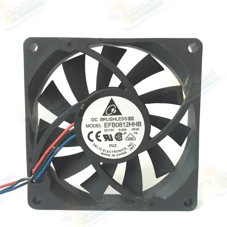 Охлаждающий вентилятор для сервера Delta Electronics EFB0812HHB 5F40, 12 В постоянного тока, 0,4 А, 80x80x15 мм, 3 провода
Охлаждающий вентилятор для сервера Delta Electronics EFB0812HHB 5F40, 12 В постоянного тока, 0,4 А, 80x80x15 мм, 3 провода