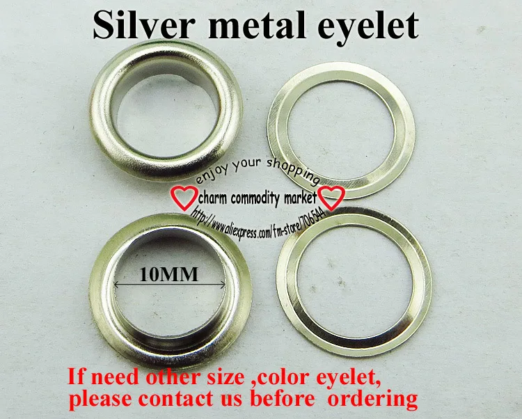 60PCS 10MM silver METAL EYELETS button sewing clothes accessory buttons HAND BAG EYELET ME-002g
60PCS 10MM silver METAL EYELETS button sewing clothes accessory buttons HAND BAG EYELET ME-002g
