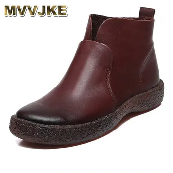 MVVJKE 2019 Fashion Handmade Boots For Women Genuine Leather Ankle Shoes Vintage Women Shoes Round Toes Mar Boots
MVVJKE 2019 Fashion Handmade Boots For Women Genuine Leather Ankle Shoes Vintage Women Shoes Round Toes Mar Boots