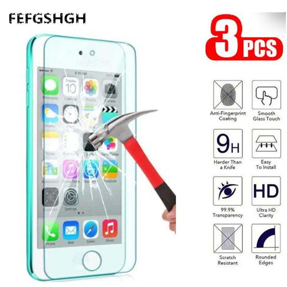 Закаленное стекло 2.5D 9H для Apple iPod Touch 5 / 6/ 7 Защитное сенсорного экрана 7/защитная