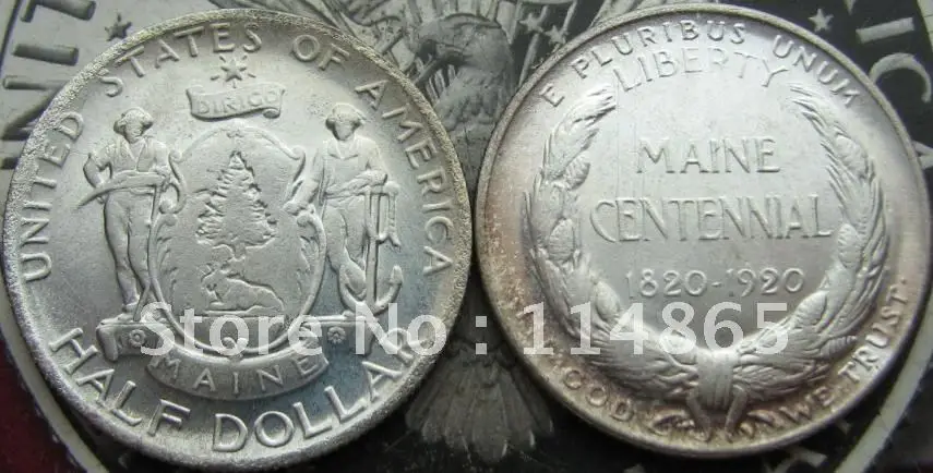 1920 MAINE COMMEMORATIVE HALF DOLLAR UNC Copy Coin commemorative coins-replica coins medal coins collectibles
1920 MAINE COMMEMORATIVE HALF DOLLAR UNC Copy Coin commemorative coins-replica coins medal coins collectibles