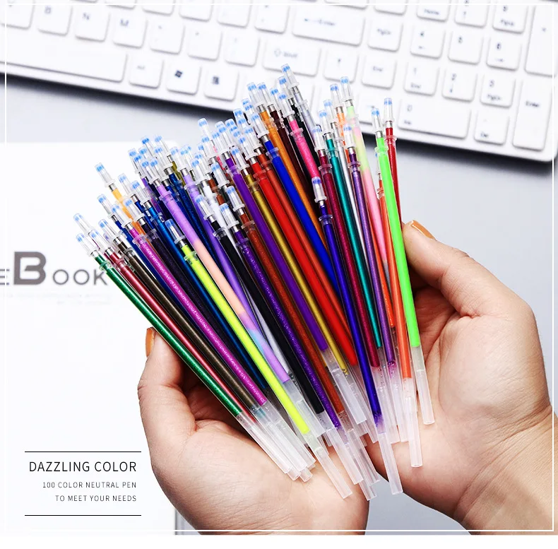 100 Colors Flash Gel Pen Refill Color Full Shinning Refill For The Child'S Drawing Cartoon painting sketch color gel pen ink
100 Colors Flash Gel Pen Refill Color Full Shinning Refill For The Child'S Drawing Cartoon painting sketch color gel pen ink