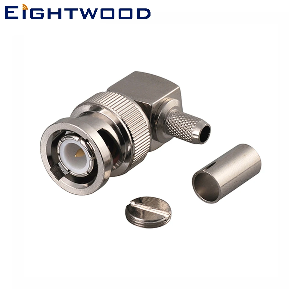 Eightwood BNC Plug Male RF Connector Right Angle for LMR-195 Cable cb baofeng bf-888s uv-5r UHF Ham Radio Aerial Antenna Adapter
Eightwood BNC Plug Male RF Connector Right Angle for LMR-195 Cable cb baofeng bf-888s uv-5r UHF Ham Radio Aerial Antenna Adapter