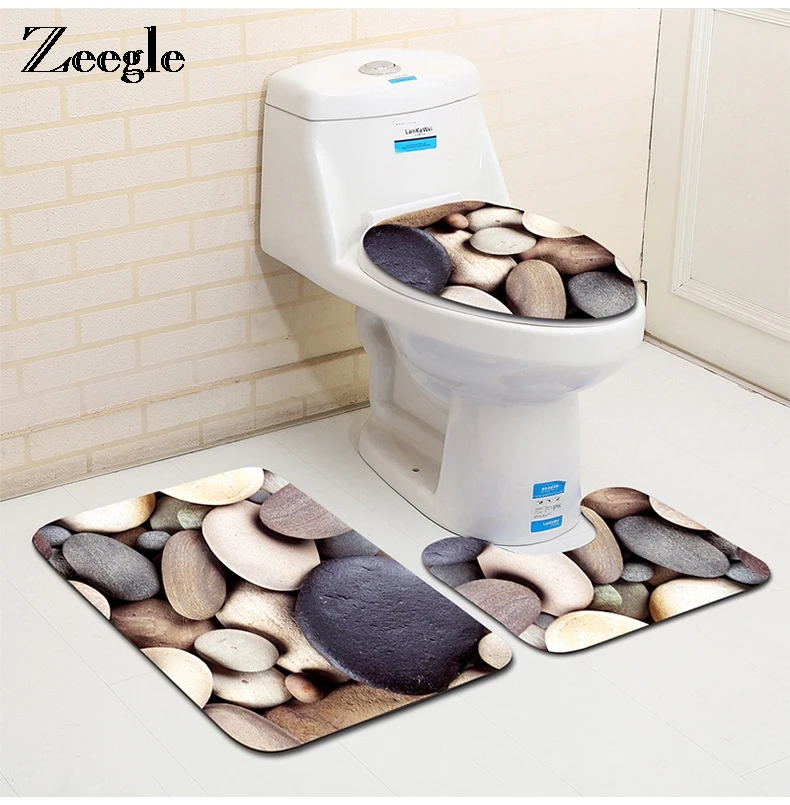 Zeegle Bathroom Carpet Set Washable Toilet Rugs Lid Seat Cover Bathroom Bath Mats Non-slip 3D Stone Printed Floor Mats
Zeegle Bathroom Carpet Set Washable Toilet Rugs Lid Seat Cover Bathroom Bath Mats Non-slip 3D Stone Printed Floor Mats