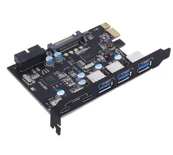 PCI Express Card to 3 PORTS USB 3.0 2 PORTS USB3.1 Type C Internal USB 3.0 20PIN 7 Ports USB HUB pcie to Tyoe-c expansion Card
PCI Express Card to 3 PORTS USB 3.0 2 PORTS USB3.1 Type C Internal USB 3.0 20PIN 7 Ports USB HUB pcie to Tyoe-c expansion Card