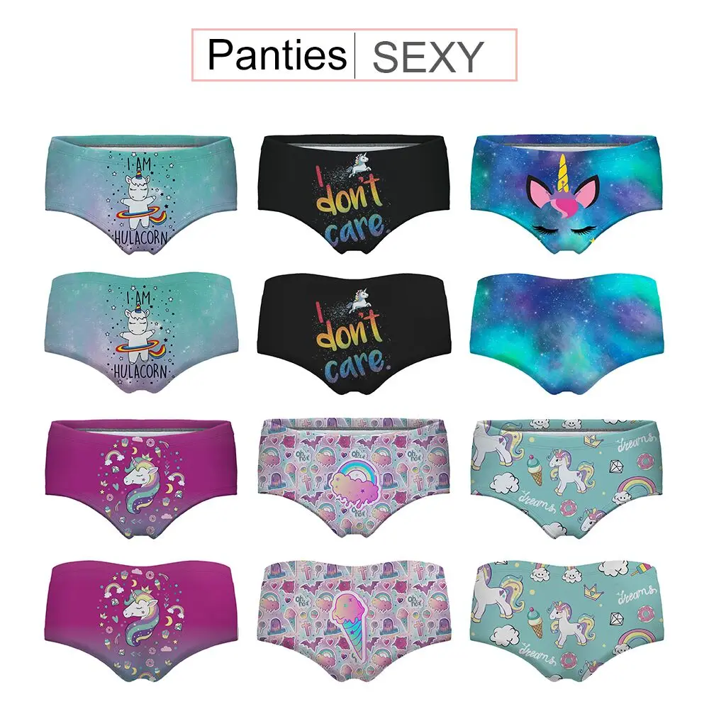 Ladies underwear woman panties Girls Lingerie briefs 3D printing unicorn plus size sexy shorts free shiping
Ladies underwear woman panties Girls Lingerie briefs 3D printing unicorn plus size sexy shorts free shiping