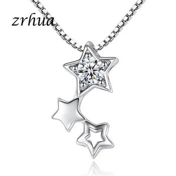 ZRHUA 925 Sterling Silver Pendant Neckace For Women Gift Simple Shiny Cubic Zirconia Crystal Star Jewelry for Wedding Bridal
ZRHUA 925 Sterling Silver Pendant Neckace For Women Gift Simple Shiny Cubic Zirconia Crystal Star Jewelry for Wedding Bridal