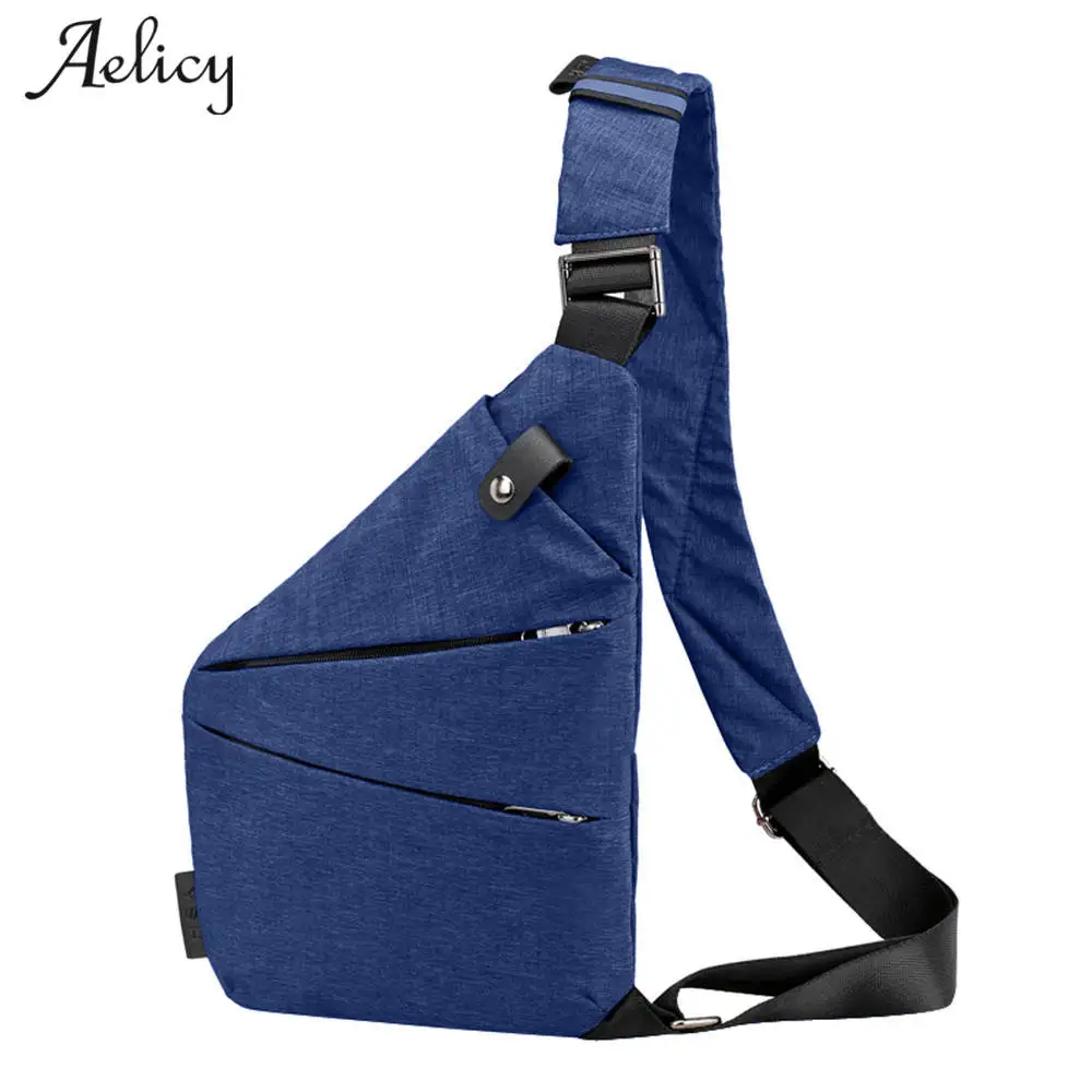 Фото Роскошная модная холщовая нагрудная сумка Aelicy унисекс простые сумки на одно