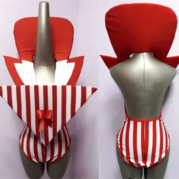 Women DJ Singer Sexy Nightclub Costume Red-white Striped Backless Bodysuit Bar Party Models Catwalk Stage Wear Dance Team Outfit
Women DJ Singer Sexy Nightclub Costume Red-white Striped Backless Bodysuit Bar Party Models Catwalk Stage Wear Dance Team Outfit