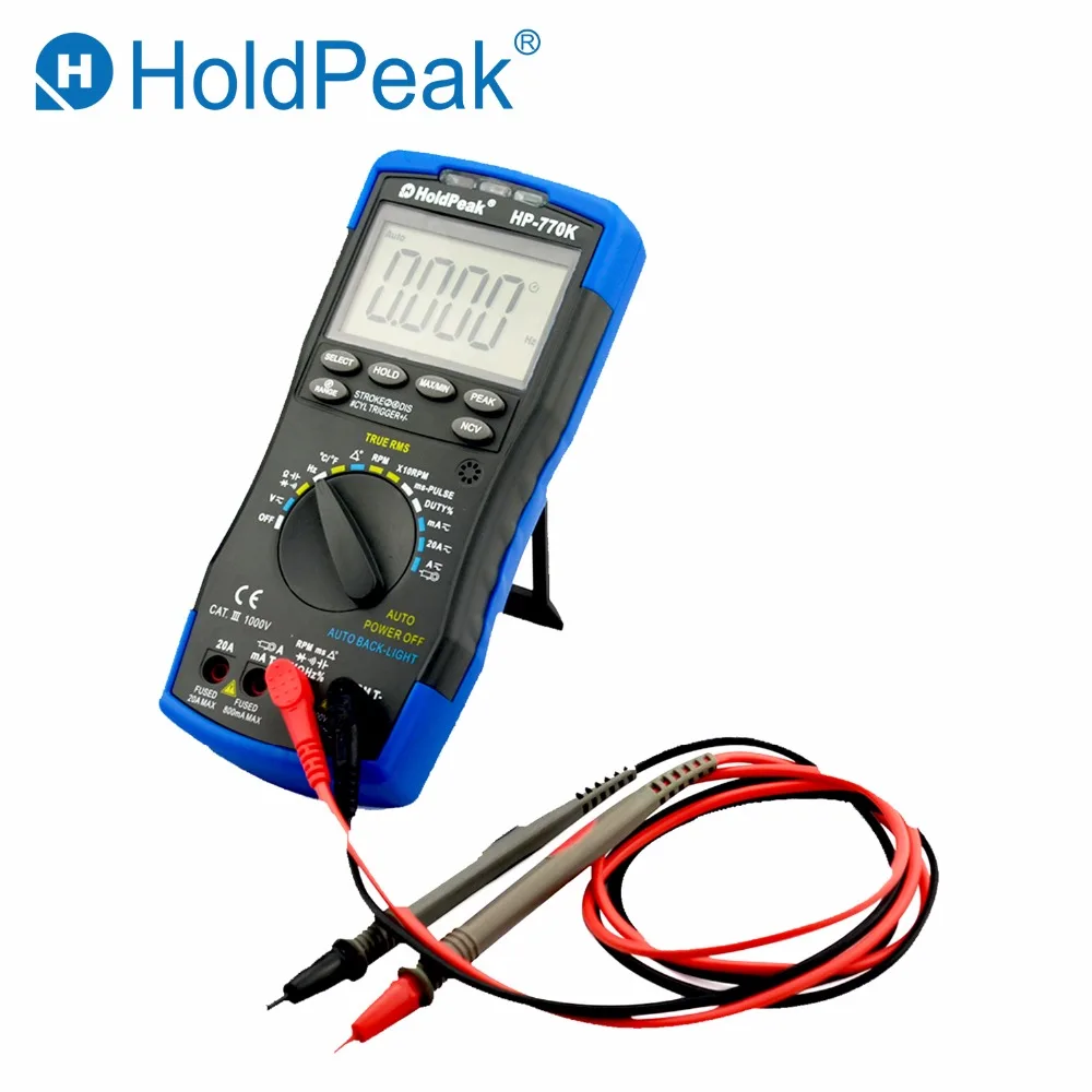 

HoldPeak HP-770K Digital Automotive Multimeter Engine Analyzer Handhold Tester AC/DC Voltage Current Frequency NCV Tester