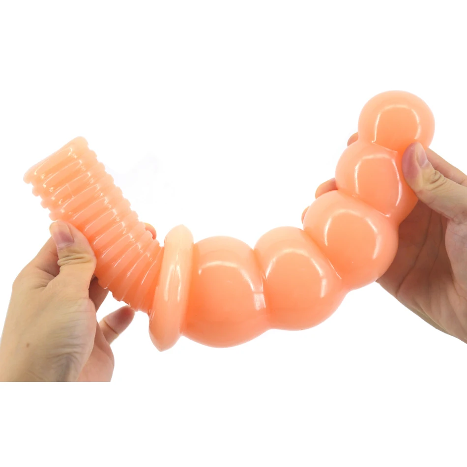 Big Solid Beads Dong Dildo 11.4inch Long Screw Handle Anal Plug Women Adult Game Vagina Insert Men Porn Orgasm Sex Toy Shop
