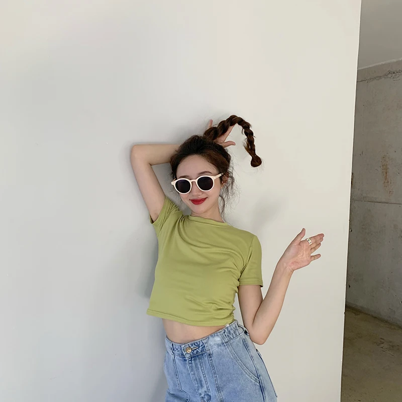 7 colors 2019 summer korean style solid color short sleeve t-shirts womens tee shirt femme slim short tops womens (R77702)
7 colors 2019 summer korean style solid color short sleeve t-shirts womens tee shirt femme slim short tops womens (R77702)