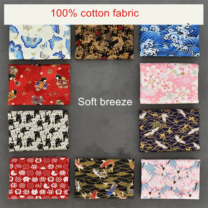 half meter handmade pure cotton fabric with butterfly sakura red-crowned crane wave print, Japanese soft breeze cloth CR-977
half meter handmade pure cotton fabric with butterfly sakura red-crowned crane wave print, Japanese soft breeze cloth CR-977