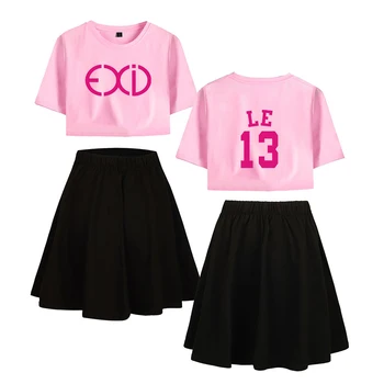 Summer EXID Fan Group pink Sexy Women's Spring Casual Loose Sportswear Cotton T-Shirt Skirt Set Short Sleeve Top Mini Skirt Set
Summer EXID Fan Group pink Sexy Women's Spring Casual Loose Sportswear Cotton T-Shirt Skirt Set Short Sleeve Top Mini Skirt Set