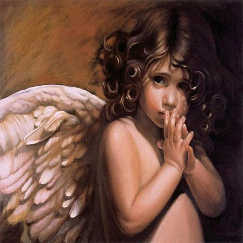 

Angel wings 40*50cm picture canvas painting wall pictures for living room painting by numbers cuadros decoracion wall art H540