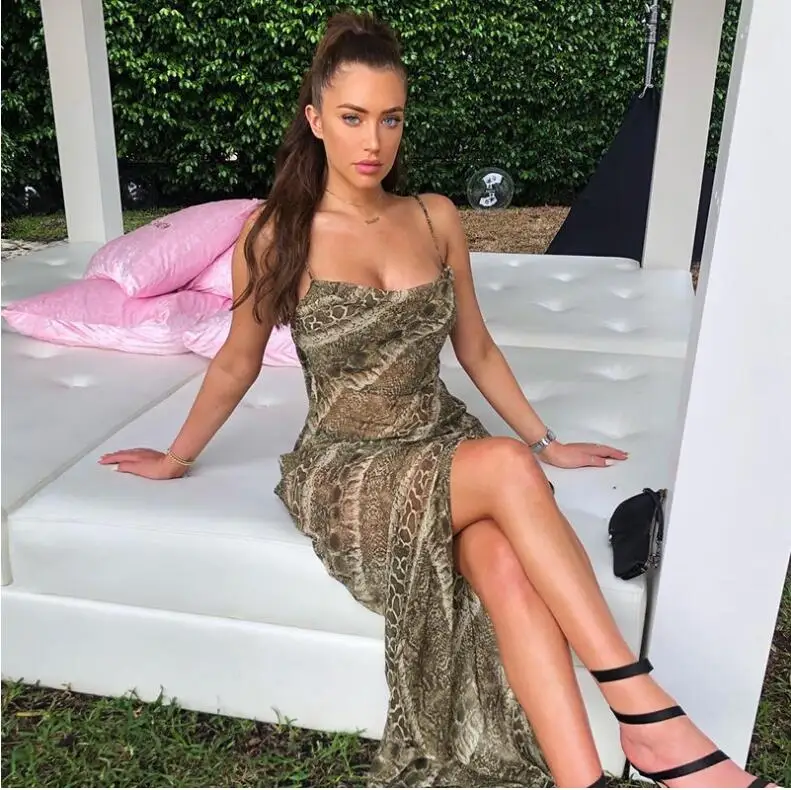 mesh see-through snakeskin sexy dresses spaghetti straps split sexy backless elegant Christmas party long dress
mesh see-through snakeskin sexy dresses spaghetti straps split sexy backless elegant Christmas party long dress