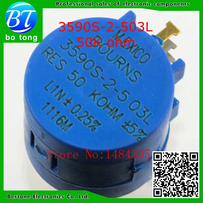 1 шт., прецизионный многооборотный потенциометр 3590S-2-503L 3590S 50K ohm, 10 колец, регулируемый резистор
1 шт., прецизионный многооборотный потенциометр 3590S-2-503L 3590S 50K ohm, 10 колец, регулируемый резистор