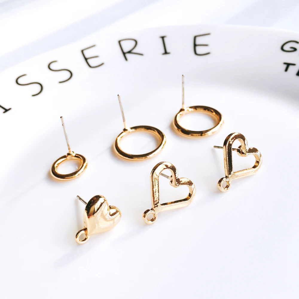 ZEROUP Round Heart Shape Gold Plated Earring Setting Ear Drop Accessories DIY Material Handmade Craft Jewelry Components 6pcs
ZEROUP Round Heart Shape Gold Plated Earring Setting Ear Drop Accessories DIY Material Handmade Craft Jewelry Components 6pcs