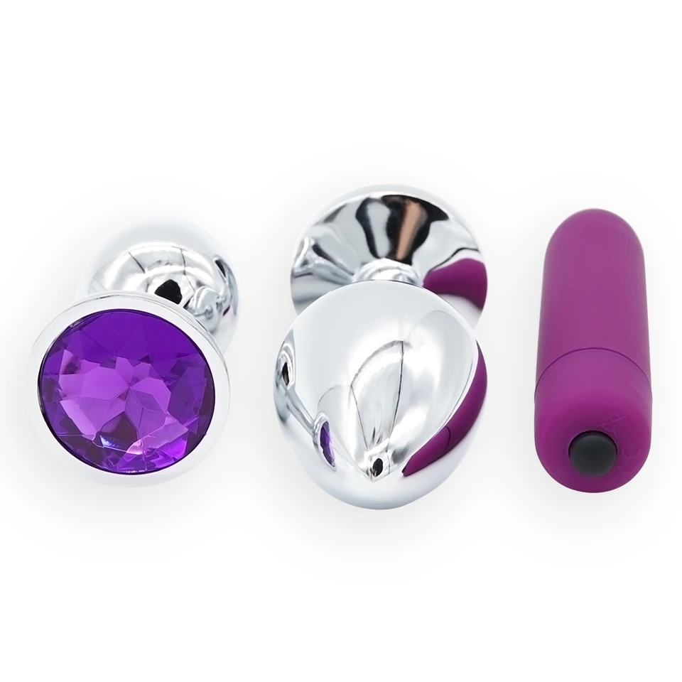 3pcs Stainless Steel Butt Plug Dildo Vibrator Anal Plug Adult Massager Balls Sex Anal Toys