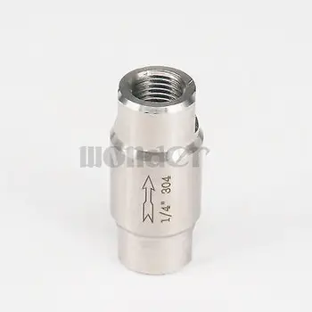 1/4" BSP Female Thread 304 Stainless Steel Inline Spring Valve Non-return One way Check Valve
1/4" BSP Female Thread 304 Stainless Steel Inline Spring Valve Non-return One way Check Valve