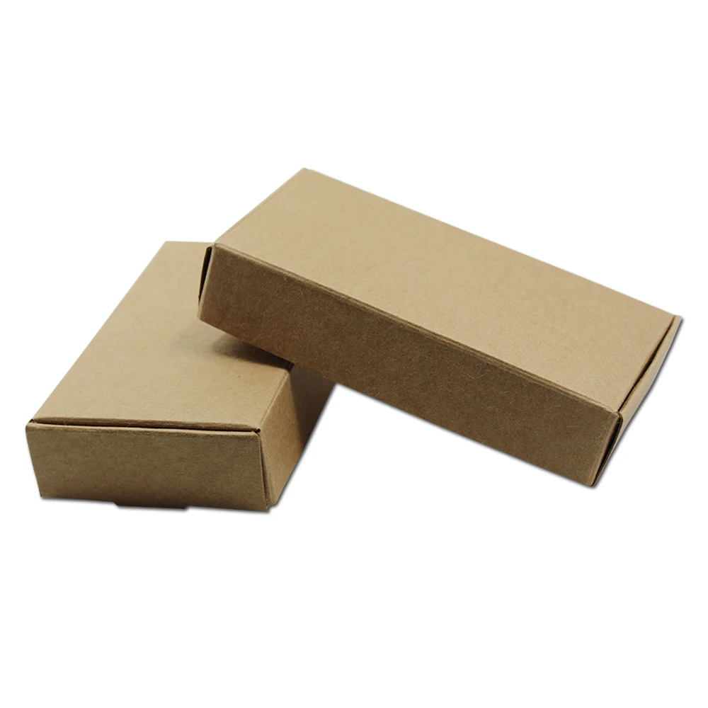 Image 150Pcs Brown Kraft Paper Gift Box Handmade Packaging Cardboard DIY Craft Candy Soap Chocolate Party Wedding Favor Supply 7 Size
