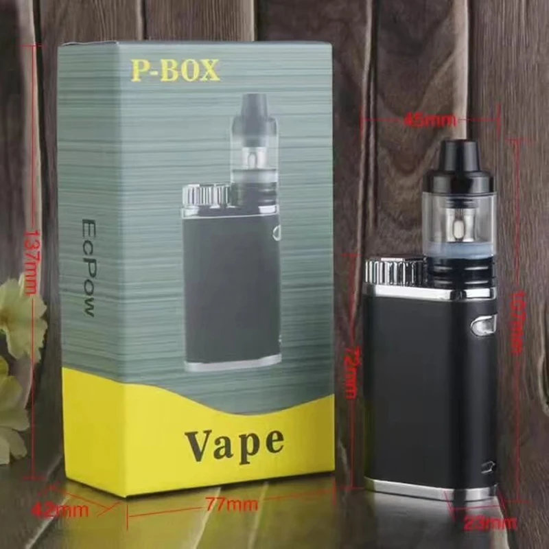 E Cigarette P-BOX Starter Kit with Top filling Atomizer 50w Box Mod Vaporizer Electronic Cigarette Vape P Box Pico eCigs