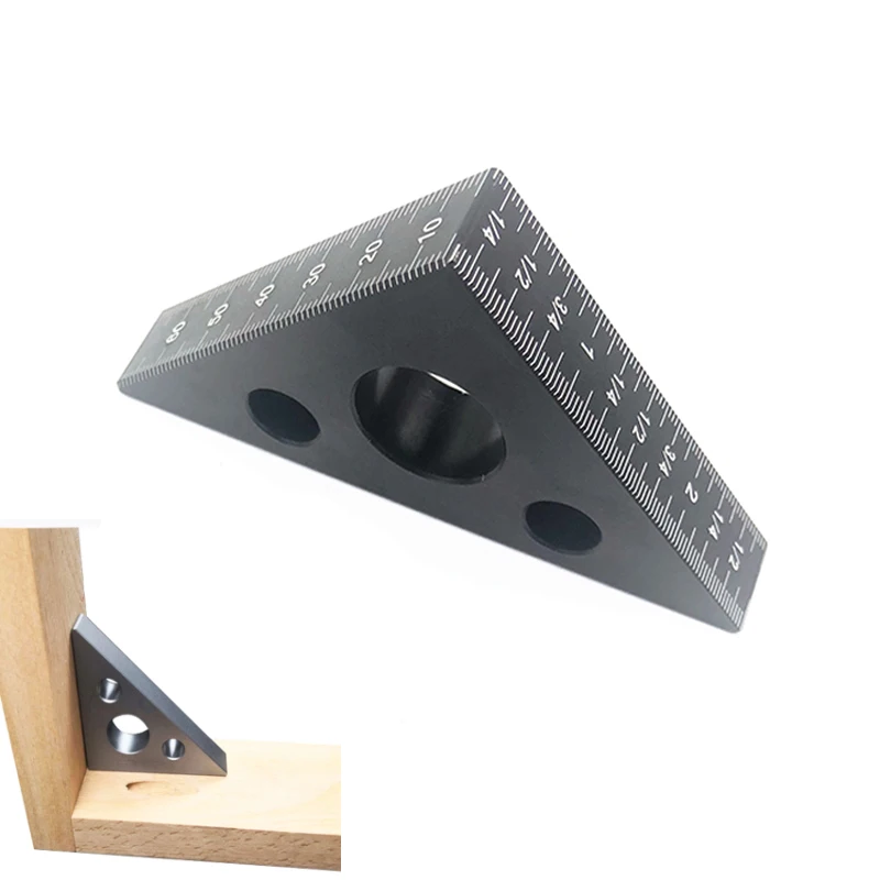 Aluminum Alloy Right Angle Ruler Mini Pocket Square DIY Woodworking Triangle Ruler Height Measuring Gauging Woodworking Tools
Aluminum Alloy Right Angle Ruler Mini Pocket Square DIY Woodworking Triangle Ruler Height Measuring Gauging Woodworking Tools