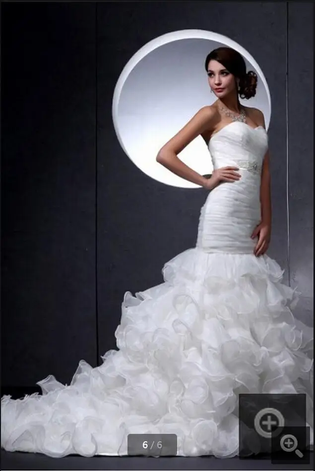 Sweetheart court Train Mermaid Wedding Dress with beading sashes ruffled pleated 2015 latest bridal gowns
Sweetheart court Train Mermaid Wedding Dress with beading sashes ruffled pleated 2015 latest bridal gowns