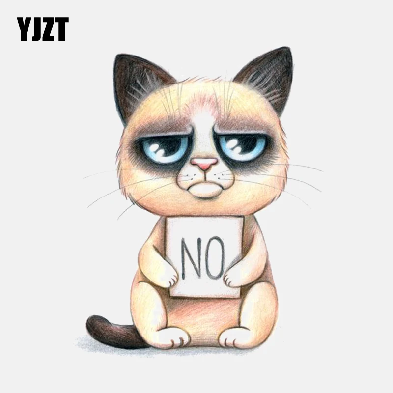 YJZT 11.7CM*14.7CM Hand Drawn Cartoon Cat Saying NO PVC Decoration Car Sticker 11-00902
YJZT 11.7CM*14.7CM Hand Drawn Cartoon Cat Saying NO PVC Decoration Car Sticker 11-00902