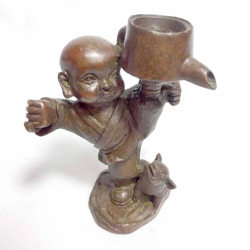 Chinese Kung Fu little monk solid red copper backflow incense burner gift for mother tea pet office home decoration
Chinese Kung Fu little monk solid red copper backflow incense burner gift for mother tea pet office home decoration