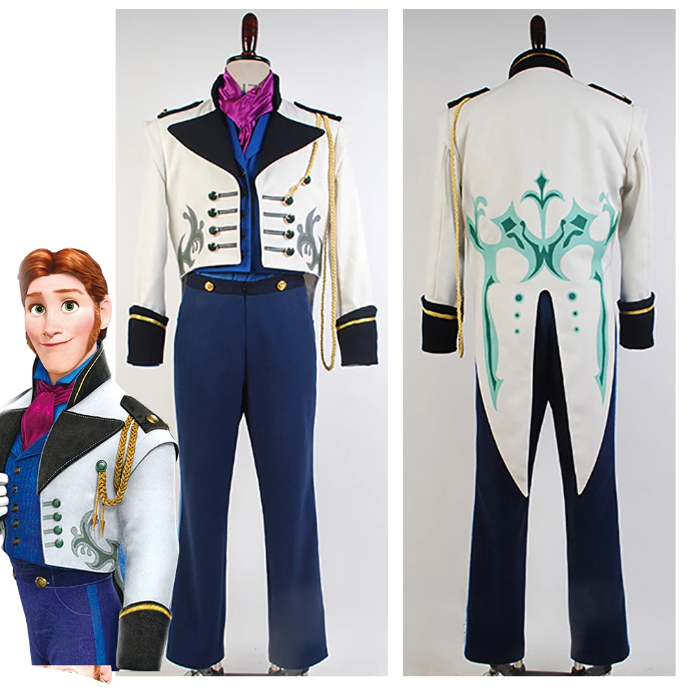 

Movie Prince Hans Costume Adult Prince Hans Cosplay Costumes Suit Coat Tuxedo TUX For Men Halloween Carnival