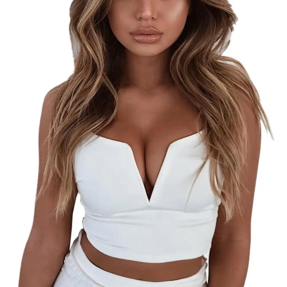 2019 Fashion Tank Top for Women Solid Color Sleeveless Camisole T Shirt Fashion V-neck Cropped Vest Tops Sexy Crop Tops
2019 Fashion Tank Top for Women Solid Color Sleeveless Camisole T Shirt Fashion V-neck Cropped Vest Tops Sexy Crop Tops