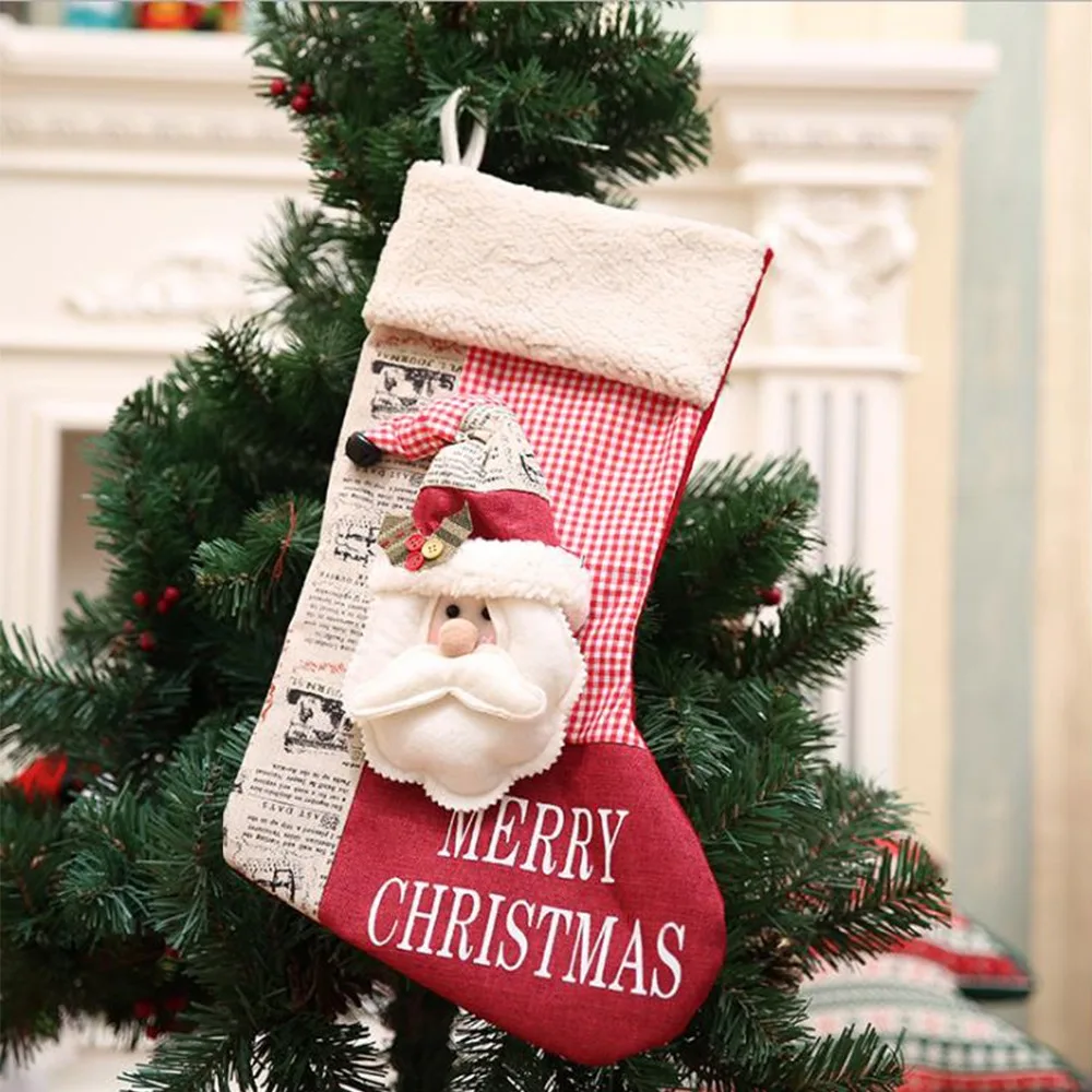large size Christmas stockings classic santa claus candy gift bag christmas decoration snowman elk christmas boot
large size Christmas stockings classic santa claus candy gift bag christmas decoration snowman elk christmas boot