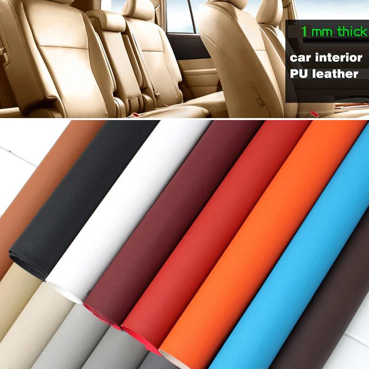 Image 1.2mm Thick leather, PU leather, Faux Leather Fabric, imitation leather. cushion leather,  sofa leather, Sold BTY, FREE SHIPPING