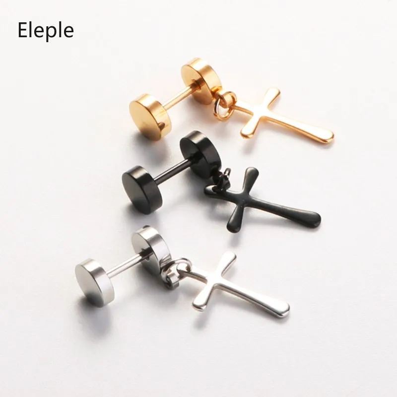 Eleple Black Titanium Steel Street Hip Hop Dumbbell Cross Ear Nails Men or Women Fashion Jewelry Manufacturers S-CC12
Eleple Black Titanium Steel Street Hip Hop Dumbbell Cross Ear Nails Men or Women Fashion Jewelry Manufacturers S-CC12
