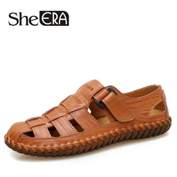 She ERA Summer Roman Men Sandals Soft Cow Leather Comfortable Sneaker Male Beach Slippers Native Rubber Sandals For Men
She ERA Summer Roman Men Sandals Soft Cow Leather Comfortable Sneaker Male Beach Slippers Native Rubber Sandals For Men