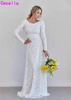 robe de marie 2019 A-line Lace Boho Modest Wedding Dress With Long Sleeves Simple Informal Vintage Bohemian Lace Bridal Gowns
robe de marie 2019 A-line Lace Boho Modest Wedding Dress With Long Sleeves Simple Informal Vintage Bohemian Lace Bridal Gowns
