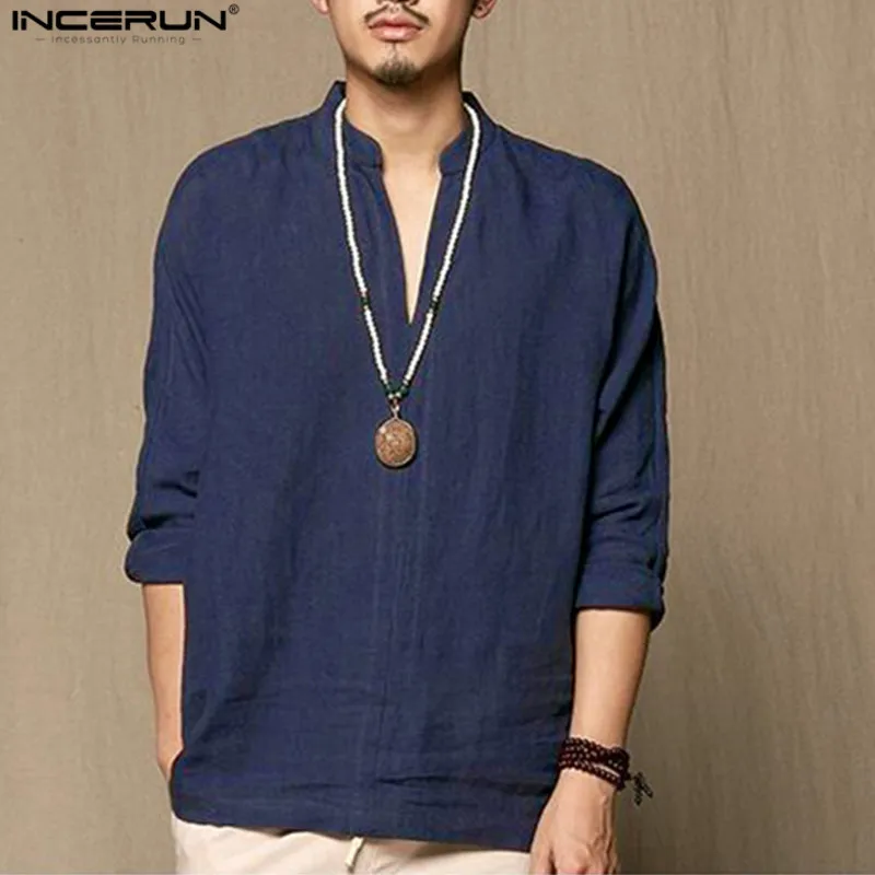 Chinese Retro Style Cotton Linen Clothing Men Casual Thin Breathable Long Sleeve Shirts Camisa Hombre Plain Spring Summer 2019
Chinese Retro Style Cotton Linen Clothing Men Casual Thin Breathable Long Sleeve Shirts Camisa Hombre Plain Spring Summer 2019