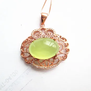 KJJEAXCMY boutique jewels 925 Pure silver inlay natural green jade with oval pendant + necklace chain
KJJEAXCMY boutique jewels 925 Pure silver inlay natural green jade with oval pendant + necklace chain