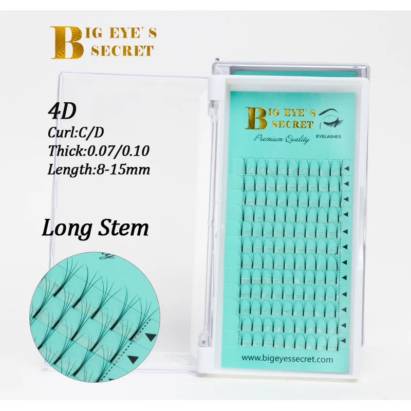 Big eye's secret Korean silk 4D volume eyelash long stem premade fans Volume eyelash extension
Big eye's secret Korean silk 4D volume eyelash long stem premade fans Volume eyelash extension