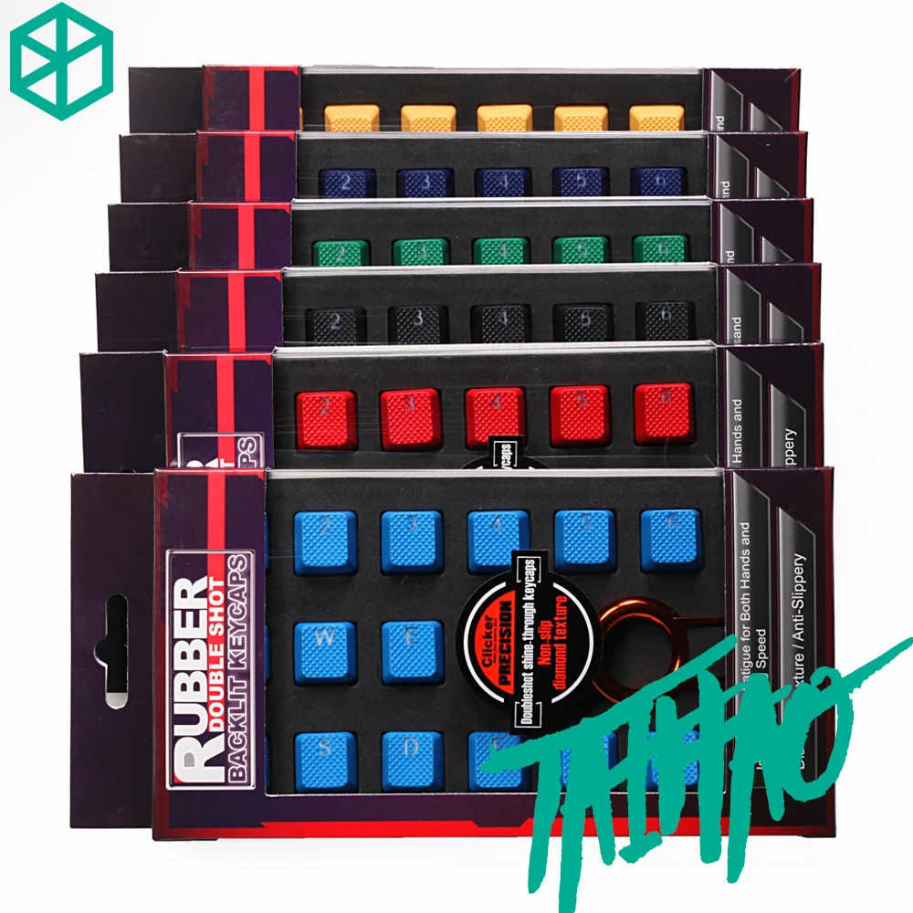 Premium Doubleshooter Ruber Gaming Keycaps Anti Slip Rubberized Keycap Cherry MX