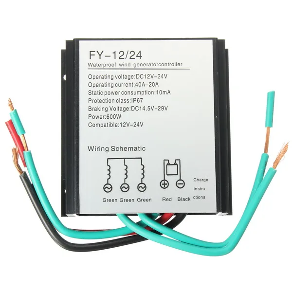 High Quality Waterproof 600W 12V/24V Wind Generator Charge Controller Wind Controller Wind Generator Controller
High Quality Waterproof 600W 12V/24V Wind Generator Charge Controller Wind Controller Wind Generator Controller