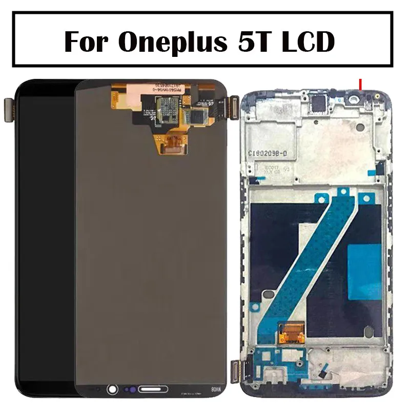 Oneplus 5T LCD Display Touch Screen with frame Teste Good 6.01"Digitizer Assembly Replacement Accessory For One plus 5t
Oneplus 5T LCD Display Touch Screen with frame Teste Good 6.01"Digitizer Assembly Replacement Accessory For One plus 5t