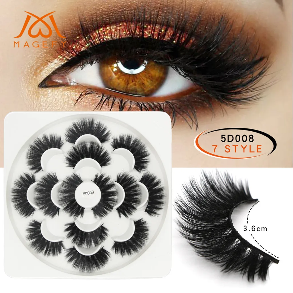 MAGEY 7pair 5D False Eyelashes Lashes sexy handmade full strip lashes Plastic transparent terrier ynthetic fiber false eyelash
MAGEY 7pair 5D False Eyelashes Lashes sexy handmade full strip lashes Plastic transparent terrier ynthetic fiber false eyelash