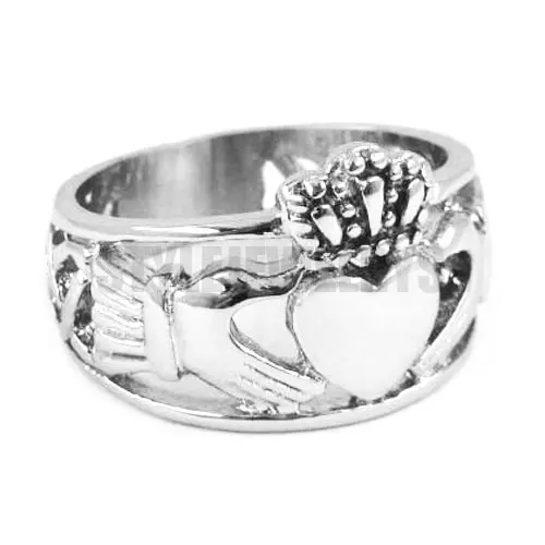 Wholesale Claddagh Style Hand to Hold a Heart with Crown Ring Stainless Steel Jewelry Celtic Knot Wedding Ring Women SWR0308A
Wholesale Claddagh Style Hand to Hold a Heart with Crown Ring Stainless Steel Jewelry Celtic Knot Wedding Ring Women SWR0308A