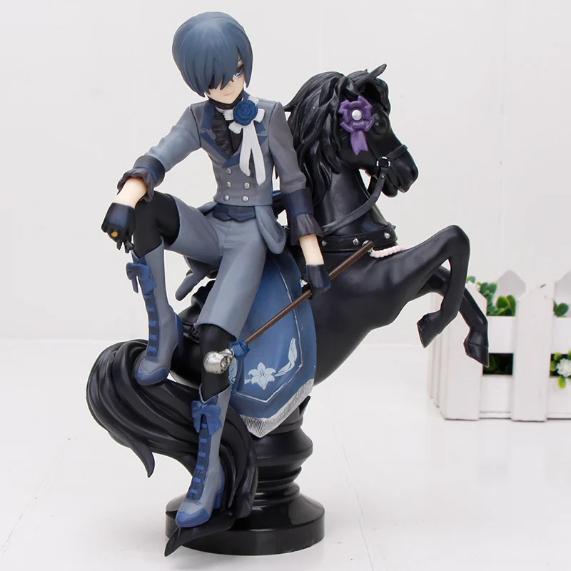 18CM Anime Black Butler Ministers Sebastian with horse ciel phantomhive PVC Action Figure Collectible Model Toy
18CM Anime Black Butler Ministers Sebastian with horse ciel phantomhive PVC Action Figure Collectible Model Toy