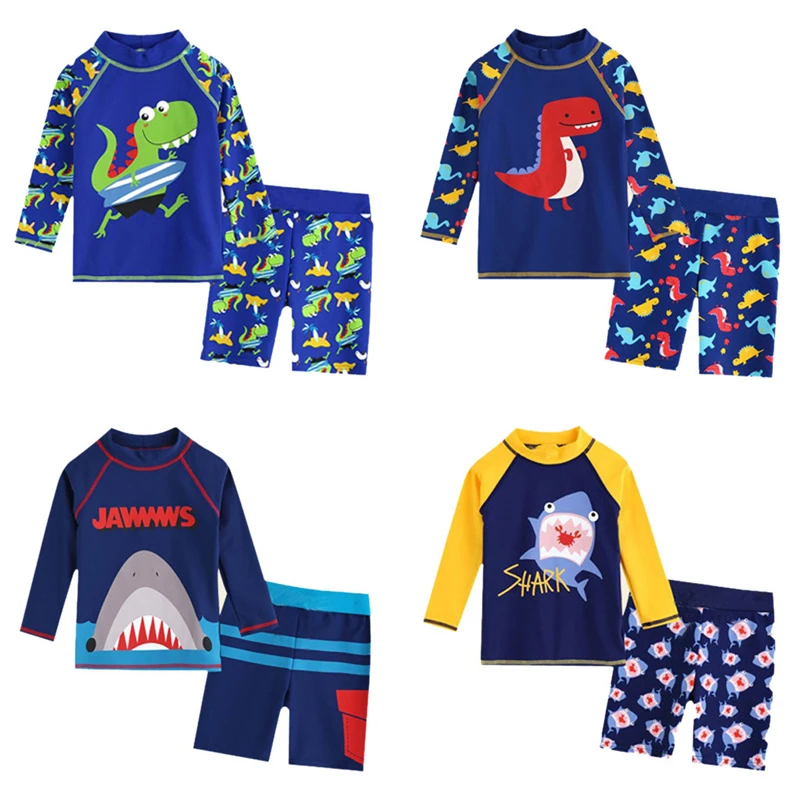 Kid Baby Boy Long Sleeve 3D Dinosaur Cartoon Beach shark print swimsuit swimming trunks two-piece Polyester high quality G0420
Kid Baby Boy Long Sleeve 3D Dinosaur Cartoon Beach shark print swimsuit swimming trunks two-piece Polyester high quality G0420