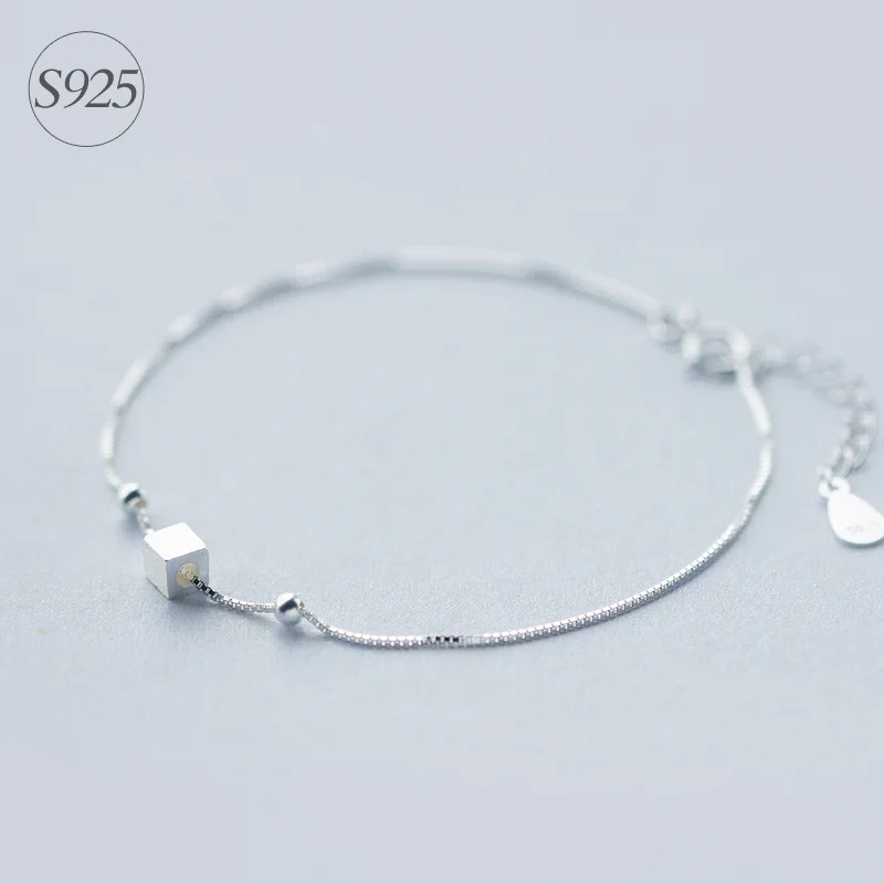 Genuine 925 Sterling Silver Square Cube& Round Beads Box Chain bracelet Geometric jewelry Adjustable GTLS204
Genuine 925 Sterling Silver Square Cube& Round Beads Box Chain bracelet Geometric jewelry Adjustable GTLS204