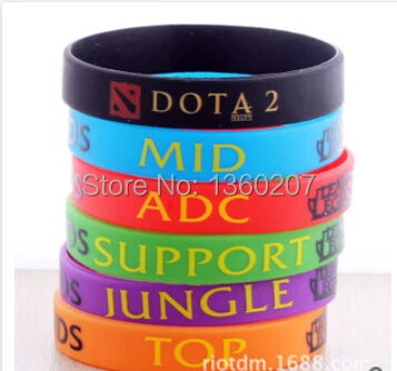 50pcs/Lot, New Trendy LOL League of Legend Wristband, Silicon Bracelet with ADC, JUNGLE, MID, SUPPORT, DOTA 2 Printed Band,
50pcs/Lot, New Trendy LOL League of Legend Wristband, Silicon Bracelet with ADC, JUNGLE, MID, SUPPORT, DOTA 2 Printed Band,