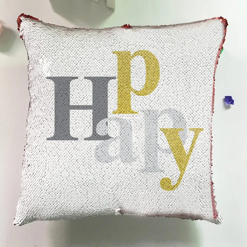 Mermaid Modern Cushions Home Decor Couch Pillows Reversible Flip Sequin Fashion Letter Pillowcase Seat Luxury Cushion J045 (9)